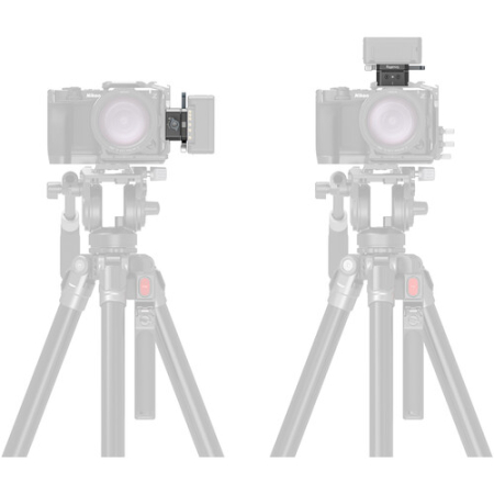 SmallRig 5690 - adapter, montażowa płytka akumulatora V-Mount do płytek Arca lub szyny NATO - przykład użycia